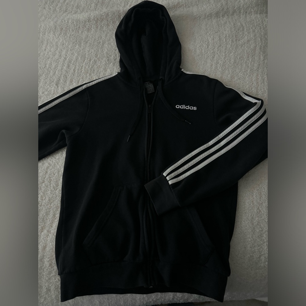 Men’s Adidas 3-Stripes Zip Up Hoodie